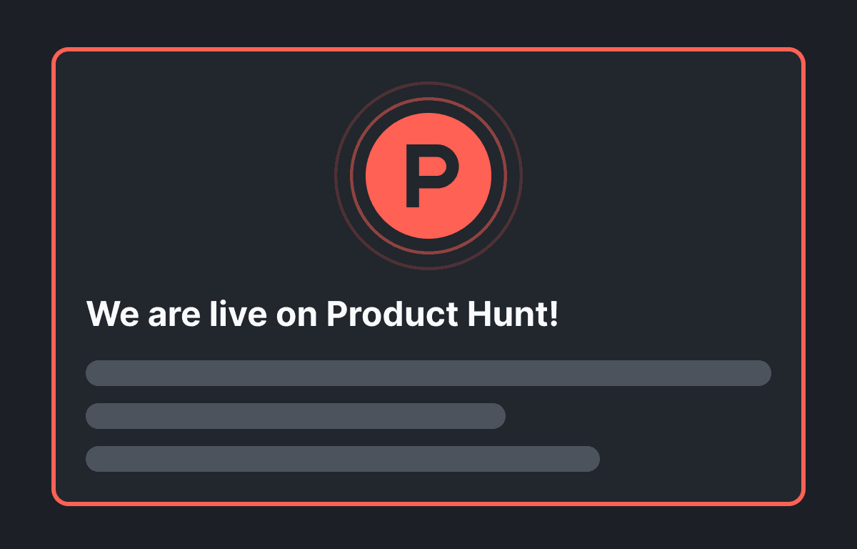 Product Hunt launch announcement