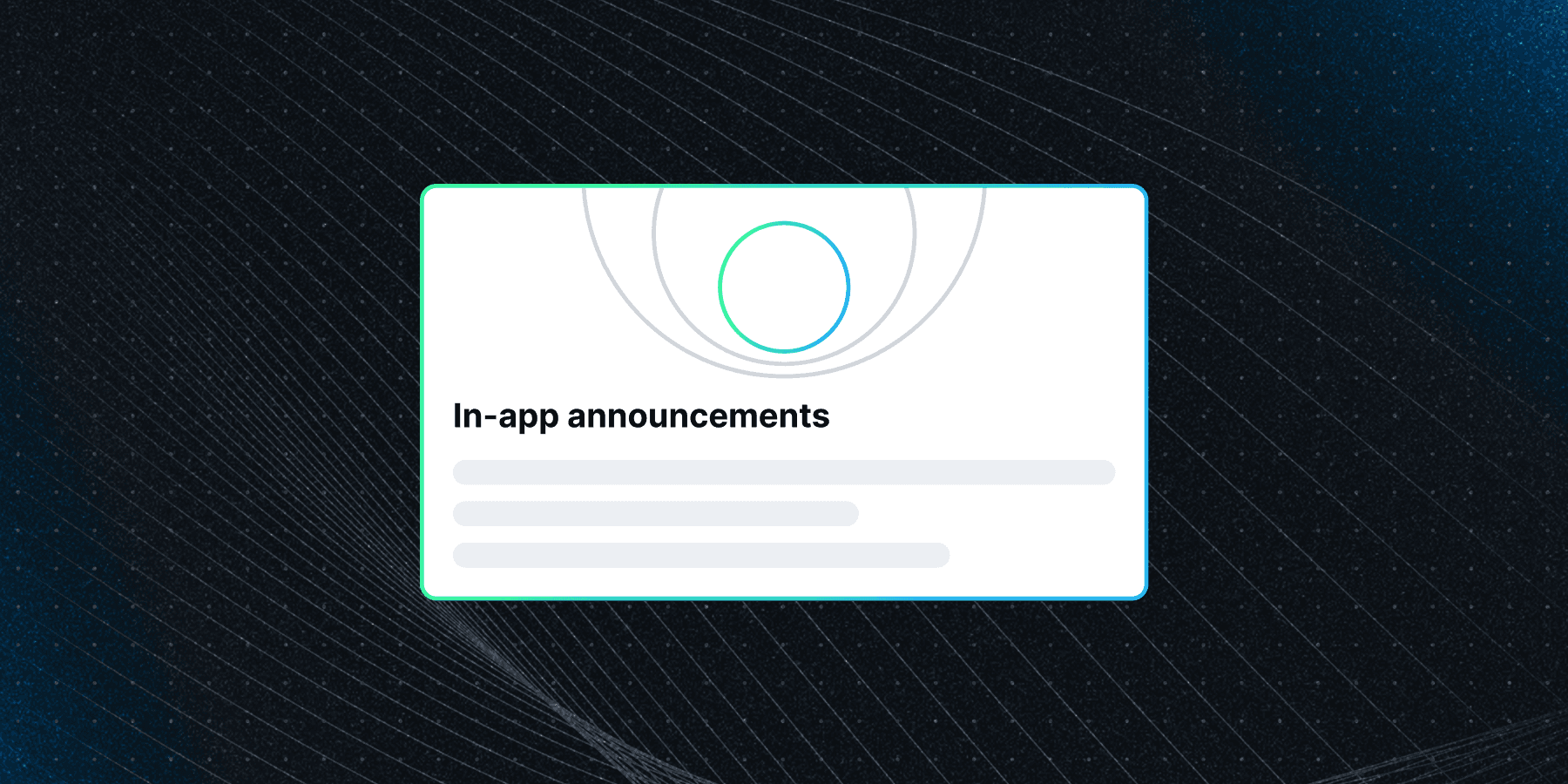 In-app announcement banner example