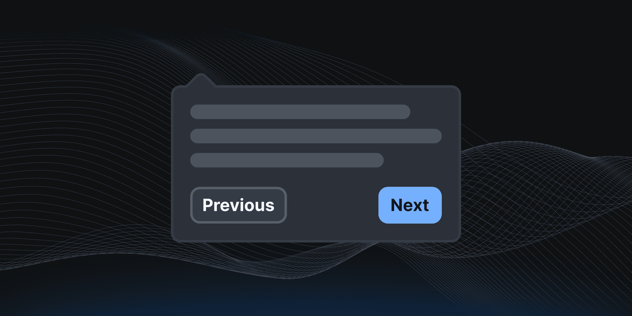 Tooltip example for a product tour in a Svelte application