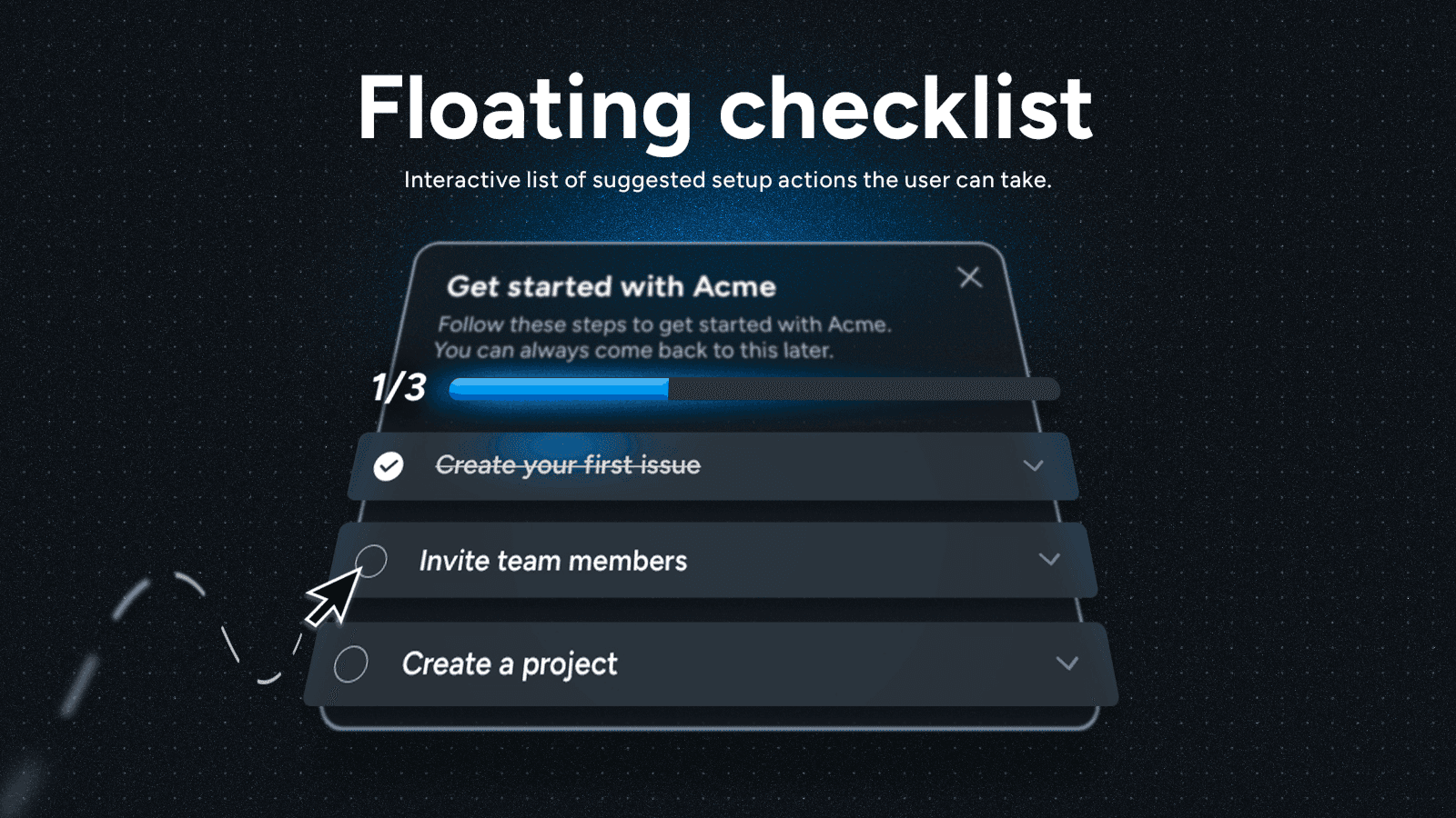 Floating checklist