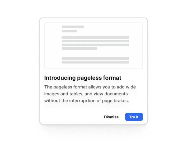 A prompt inviting the user to opt into a new beta feature