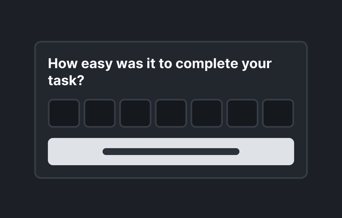 Customer Effort Score (CES) survey