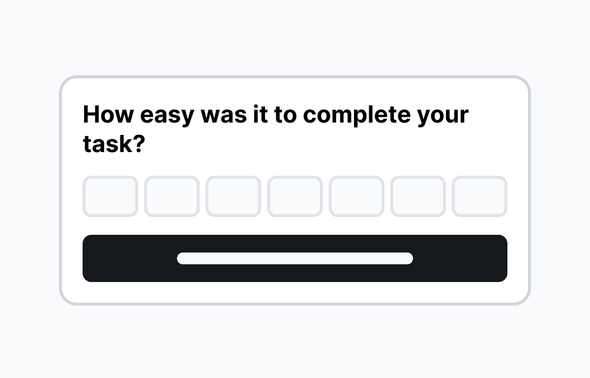 Customer Effort Score (CES) survey