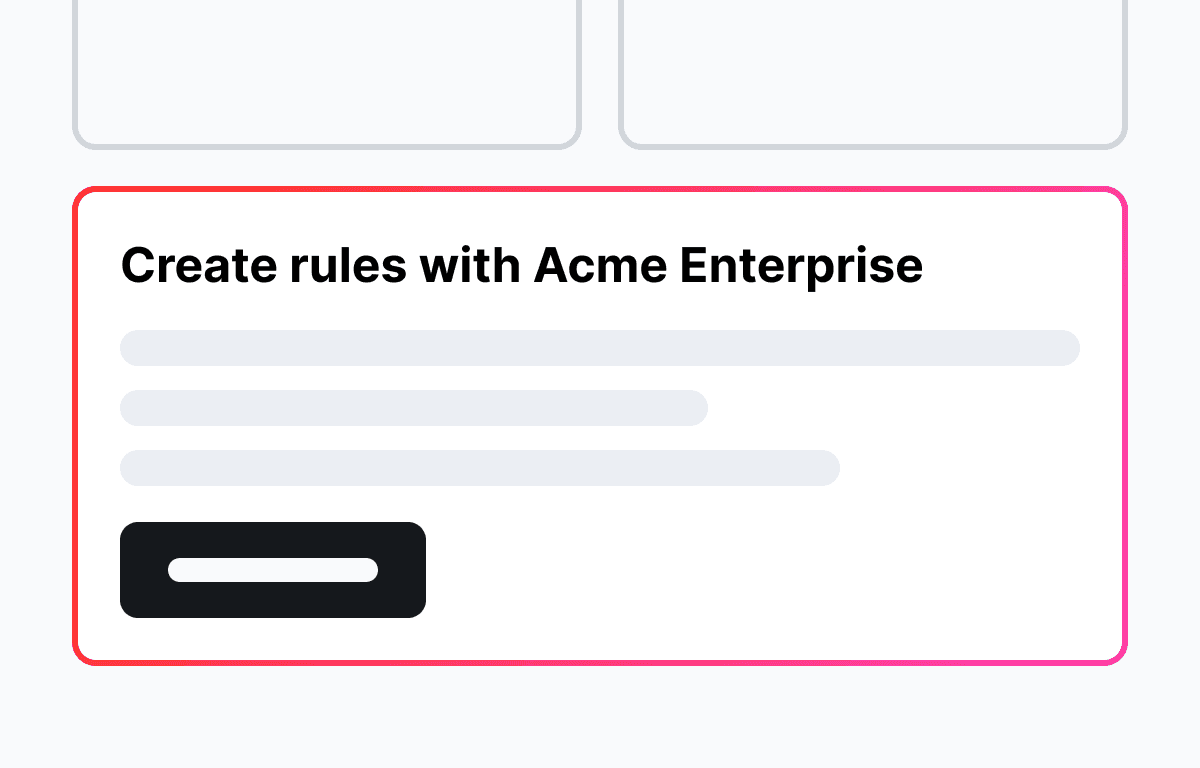 Enterprise upsell