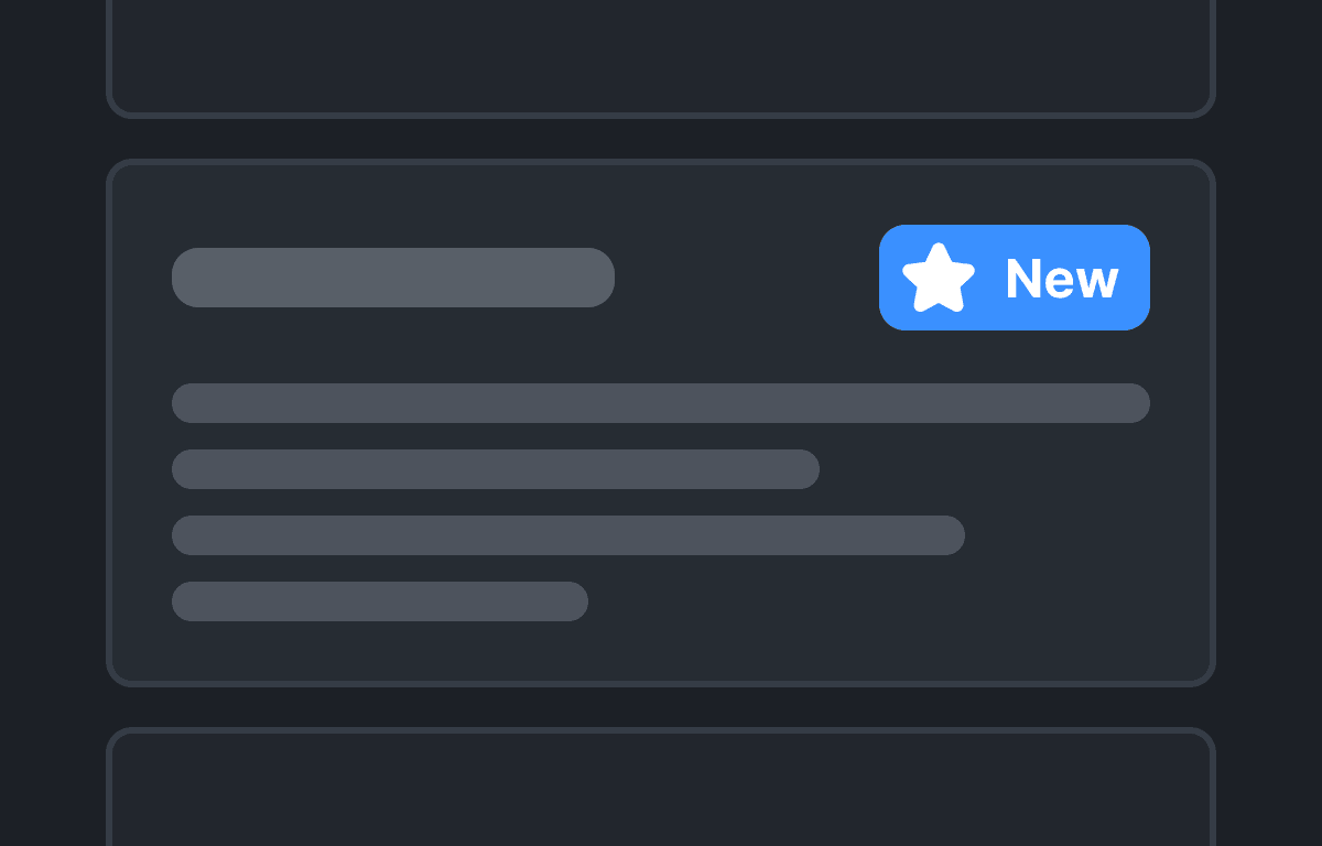 New feature badge
