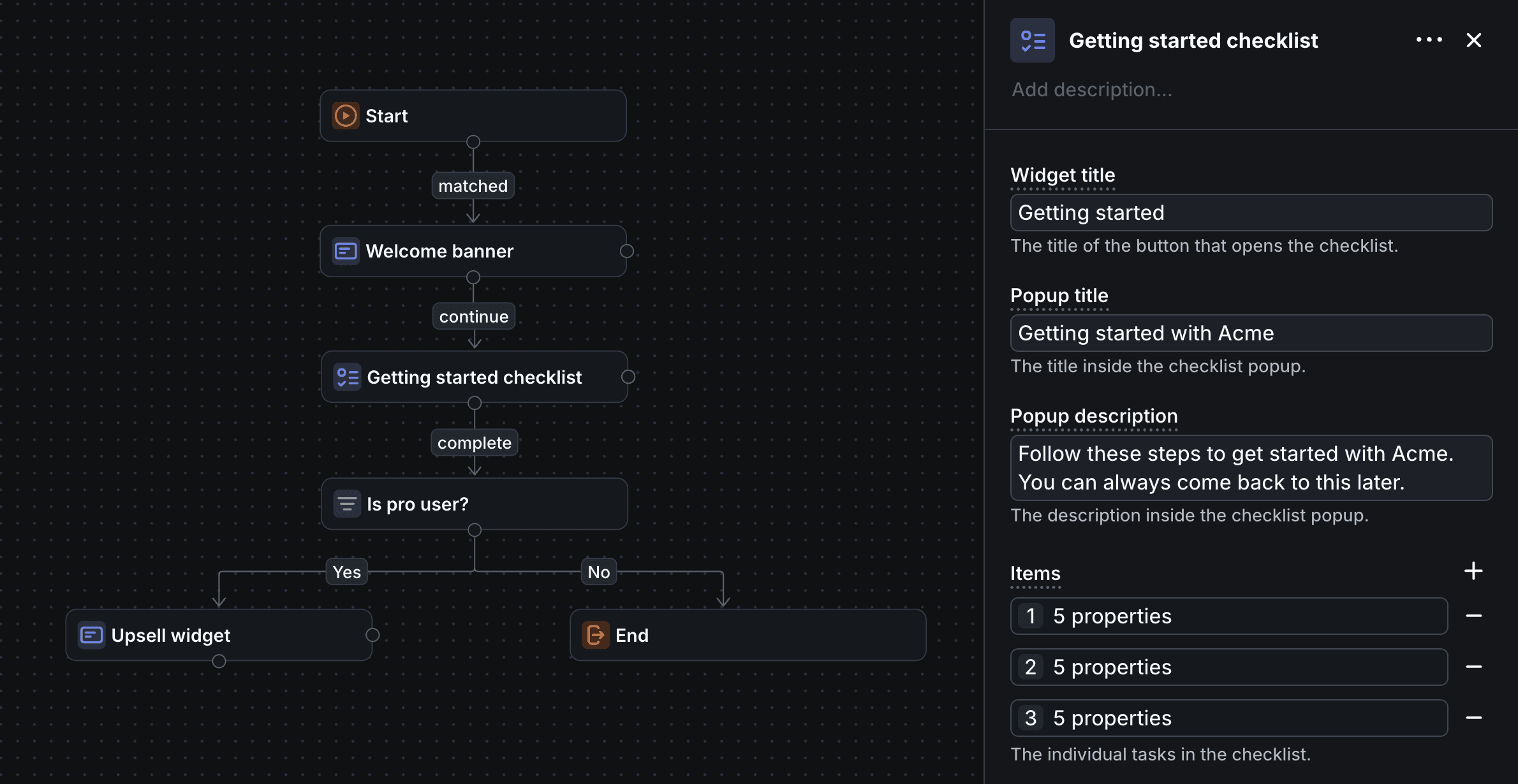 Visual workflow editor