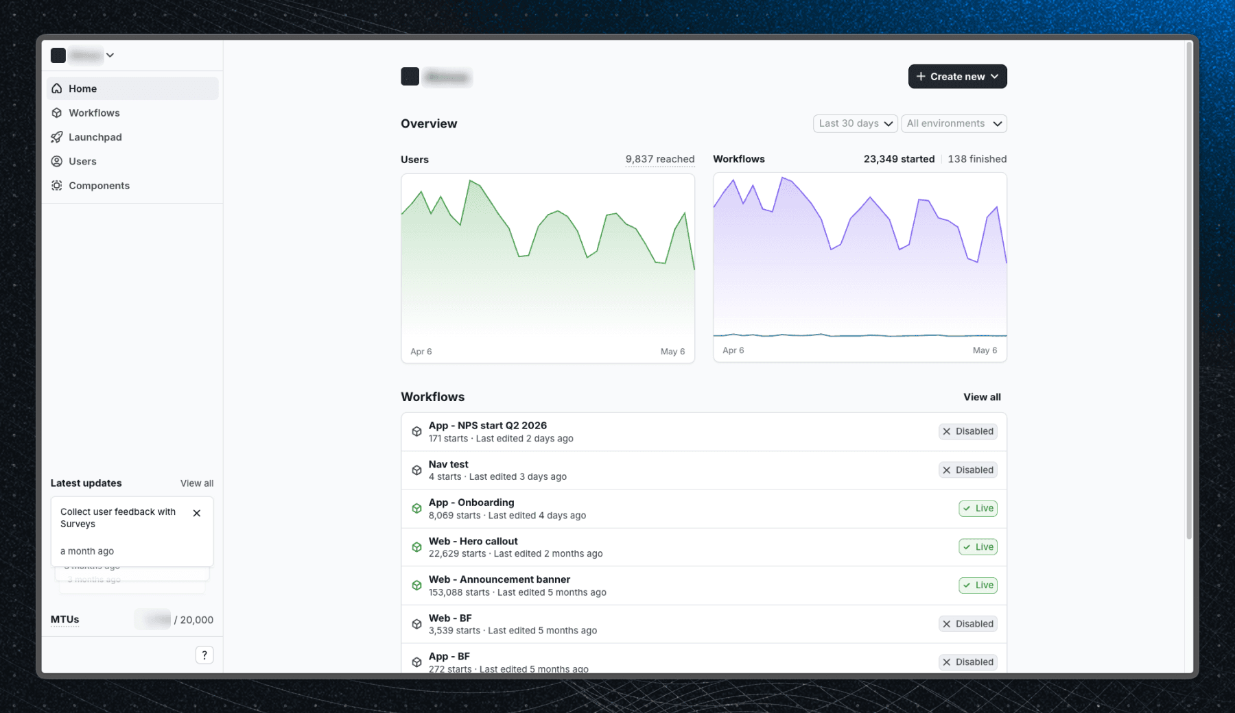 Better home in the Flows editor