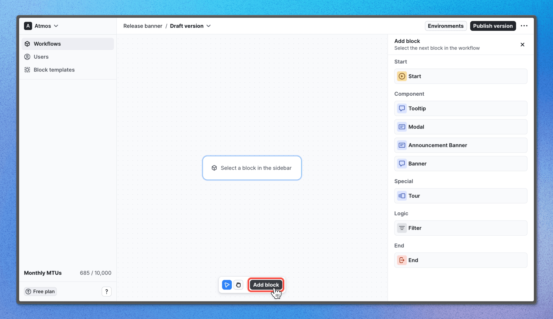 Add block