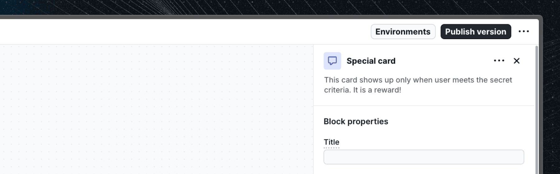 Block name and description