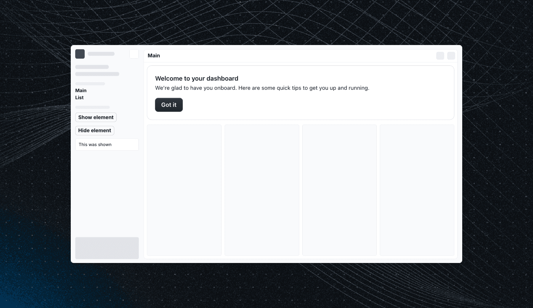 Embedded card in app