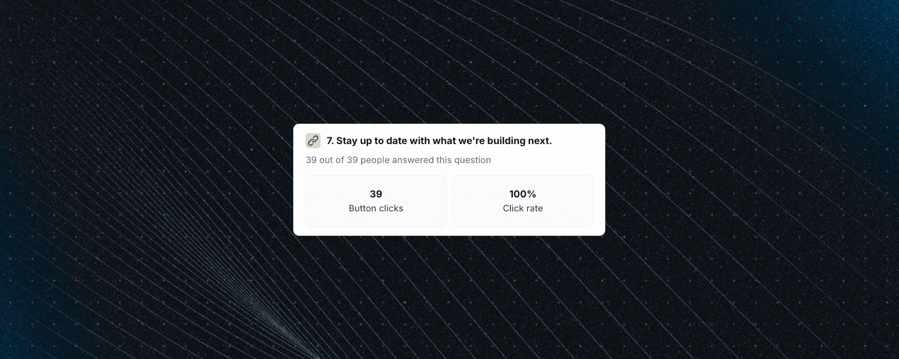 Link question analytics example