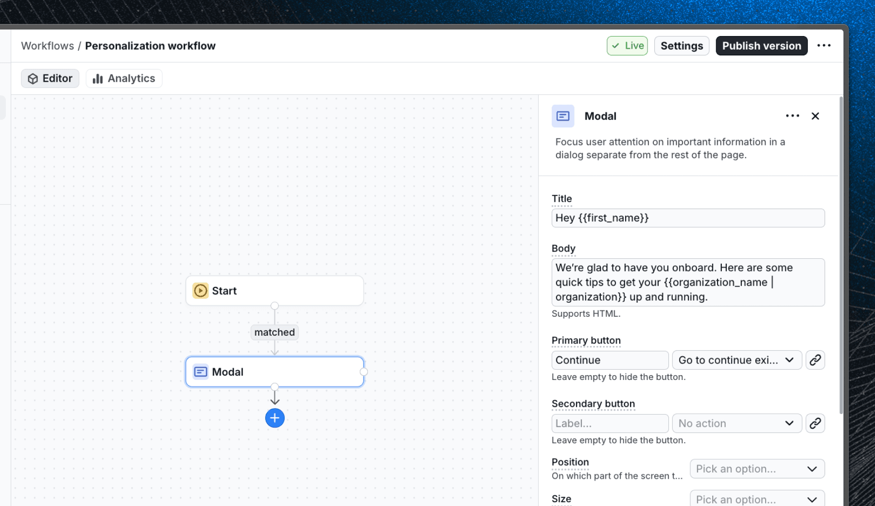 Personalization