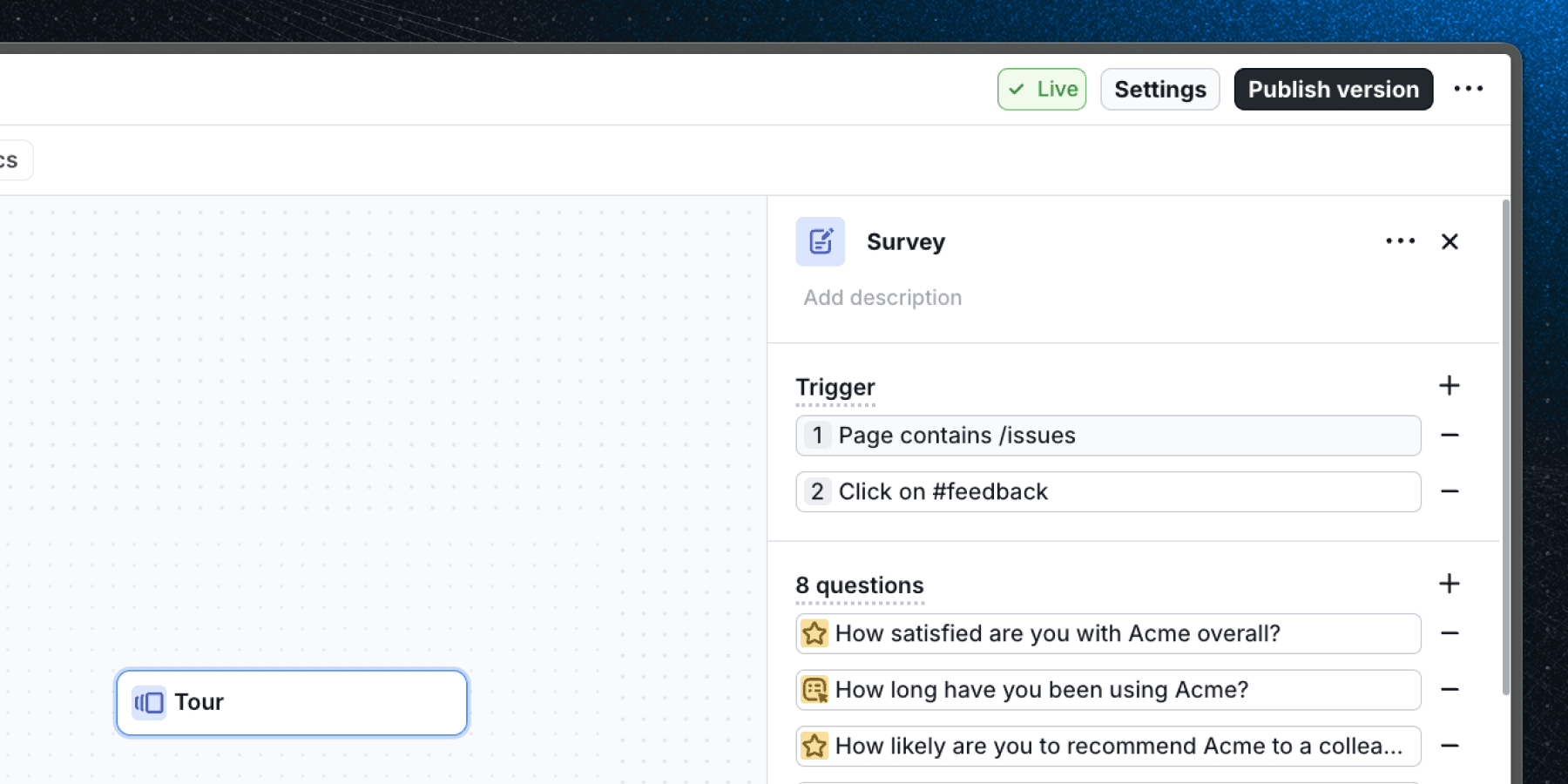 Trigger configuration example