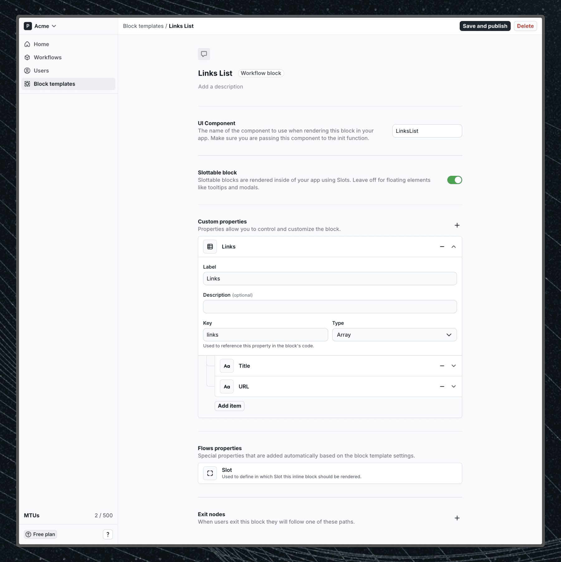 Component editor