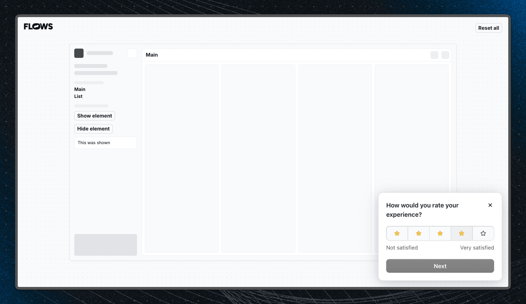 Survey in app